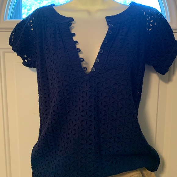 Population floral mesh top - Picture 2 of 6